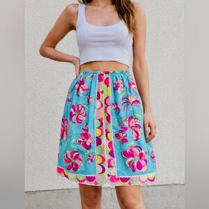 VTG Emilio Pucci for Formfit Rogers Vintage 1960s Multi Color mini Slip skirt M